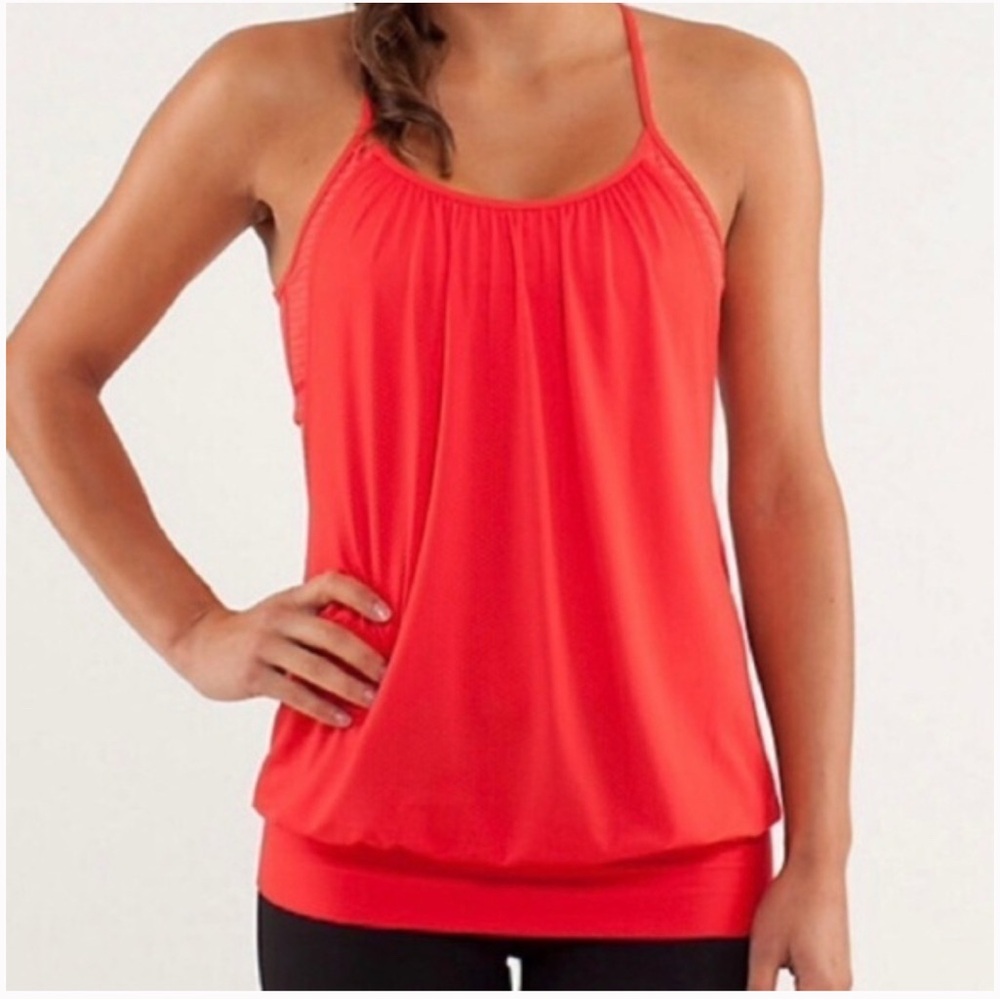 ❌SOLD❌Lululemon No Limit Tank Love Red Slope Strip